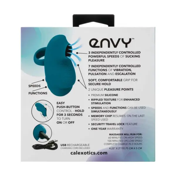 Envy Handheld Suction Massager - Blue - view 2