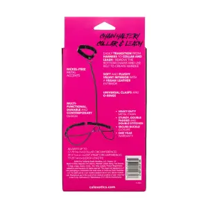 Euphoria Collection Chain Halter/collar and Leash - Black sexy lingerie - alternate product image