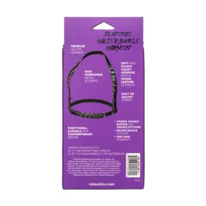 Euphoria Collection Plus Size Halter Buckle Harness - Black sexy lingerie - alternate product image