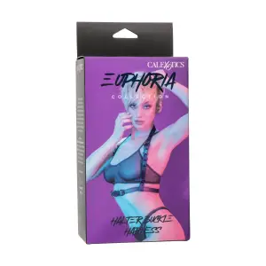 Euphoria Collection Halter Buckle Harness - Black bondage toys - detail view