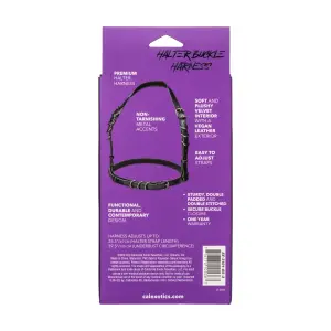 Euphoria Collection Halter Buckle Harness - Black bondage toys - additional view