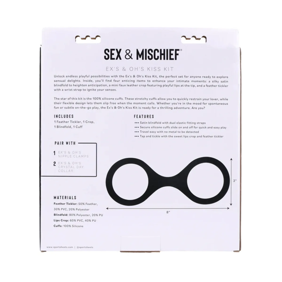 eX's and Oh's Kiss Kit bondage kit - main image