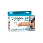 Fantasy X-Tensions Elite 5" Silicone Hollow Strap-on Dual Density - Light - harness compatible dildo - main product image