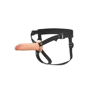 Fantasy X-Tensions Elite 6" Silicone Hollow Strap Dual Density - Light realistic hollow strap on dildo - alternate product angle