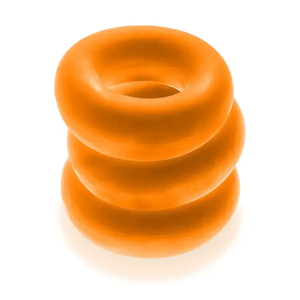 Fat Willy 3-Pack Jumbo Cockring - Orange penis ring - packaging view
