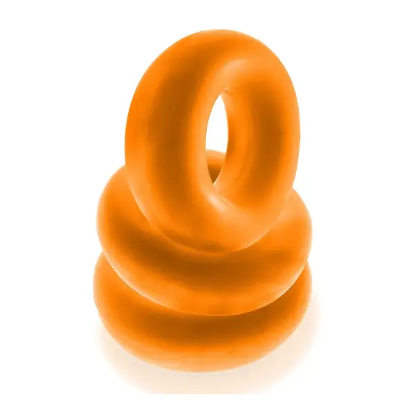 Fat Willy 3-Pack Jumbo Cockring - Orange penis ring - additional view