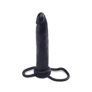 Fetish Fantasies Series Double Trouble - Black double trouble strap-on dildo - main image