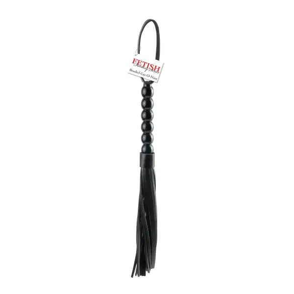 Fetish Fantasy Series Beaded Cat-O-Nine Tails bdsm flogger - detail view