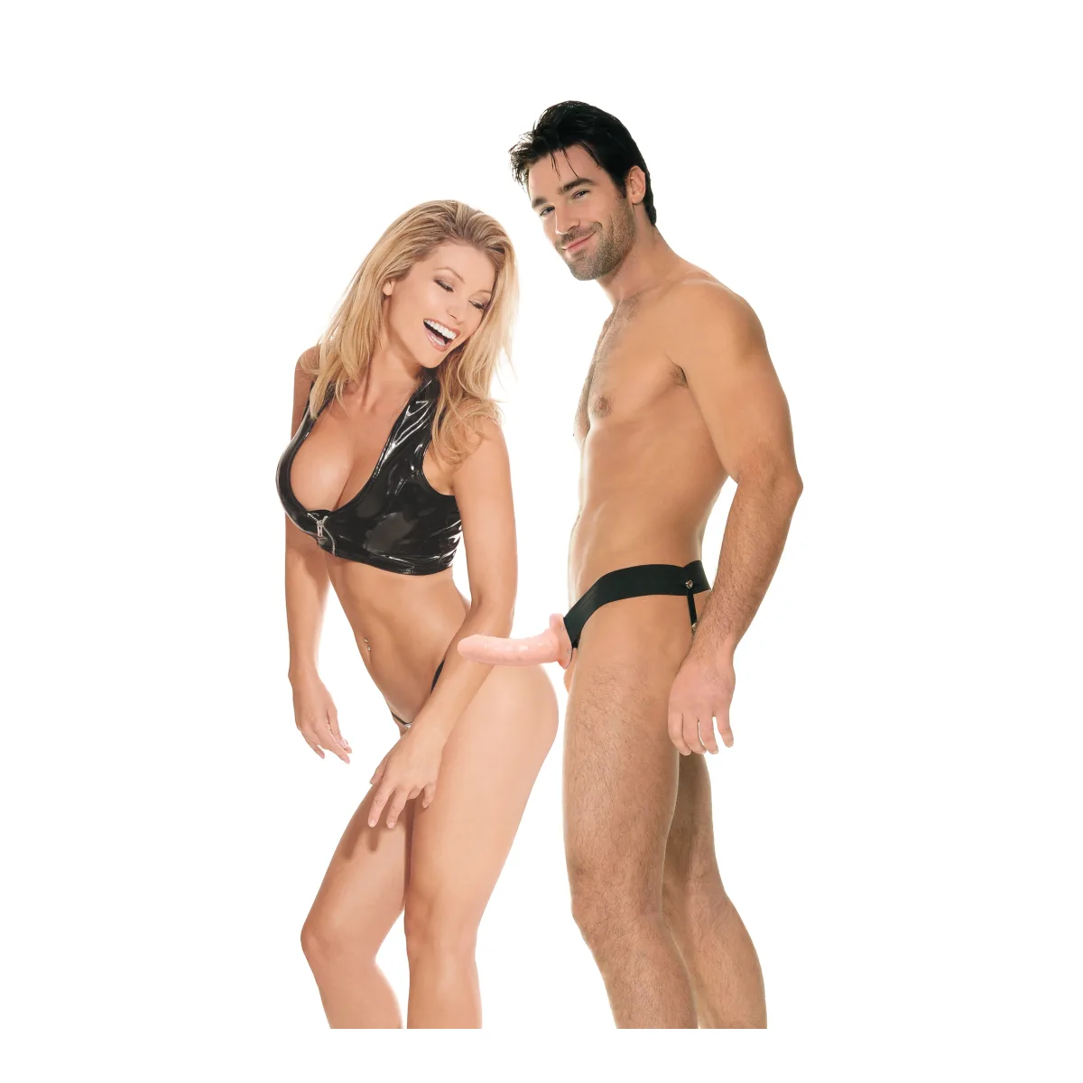 Fetish Fantasy Series for Him or Her Hollow Strap-on - Flesh - harness compatible dildo - main product image