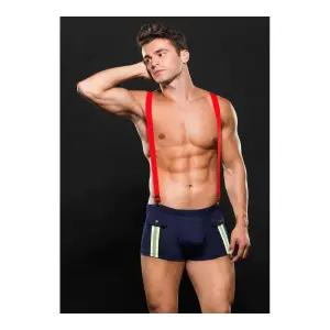 Fireman Bottom With Suspenders 2 Pc - Large/xlarge - Navy Blue/red 3 Fireman Bottom With Suspenders 2 Pc - Large/xlarge - Navy Blue/red sexy mens lingerie - main product image