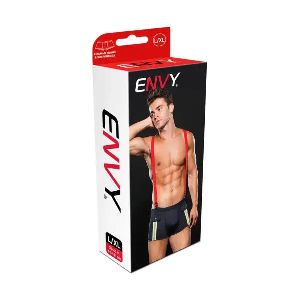 Fireman Bottom With Suspenders 2 Pc - Large/xlarge - Navy Blue/red 2 Fireman Bottom With Suspenders 2 Pc - Large/xlarge - Navy Blue/red sexy mens lingerie - alternate product image