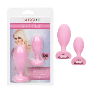 First Time Crystal Booty Duo - Pink - butt plugs - product image 3