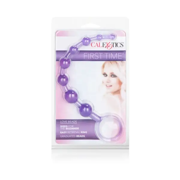 First Time Love Beads - Purple cock ring anal toy - product detail