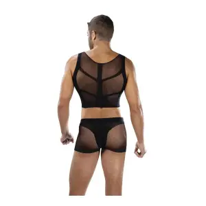 Fishnet Armor 2 Piece Set - Os - Black 5 Fishnet Armor 2 Piece Set - Os - Black sexy men lingerie - alternate product image