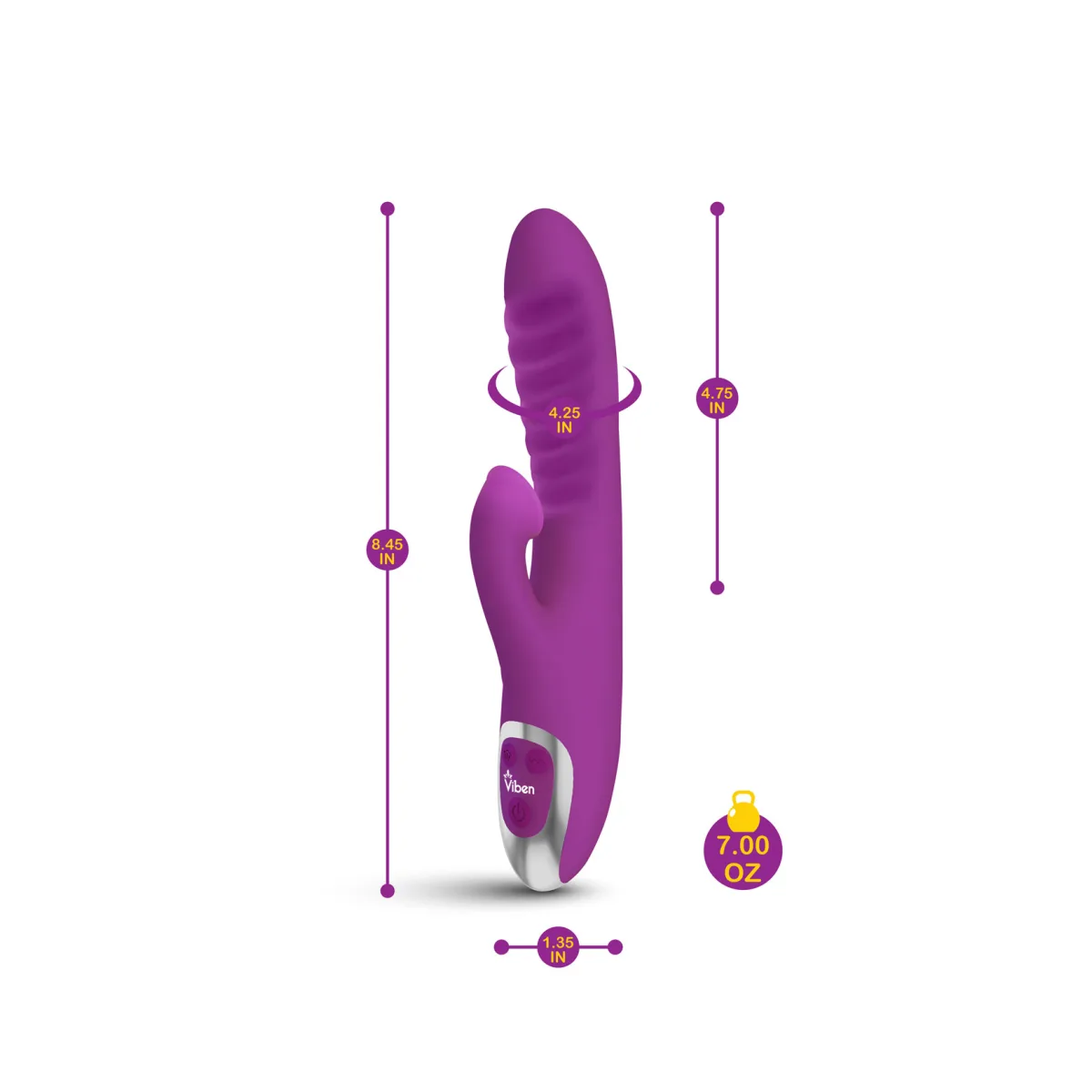 Frenzy Clitoral Suction Rabbit - Berry – suction rabbit vibrator – view 2