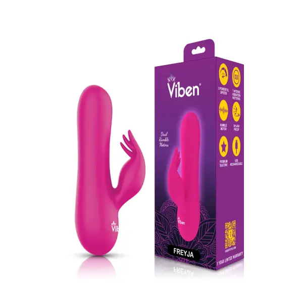 Freyja Mini Triple Ticklers Rabbit Vibe - Hot Pink 1 Freyja Mini Triple Ticklers Rabbit Vibe - Hot Pink – best rabbit vibrator – view 2