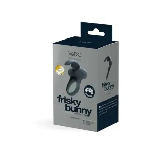 Frisky Bunny Vibrating Ring Black Pearl - rabbit vibrating cock ring - product image 3