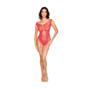 Garter Teddy - One Size - Watermelon teddy lingerie - alternate product image