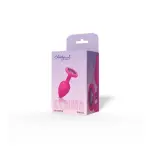 Gemma Purple Gem Pink Silicone Plug - Small pink silicone gem butt plug - main image
