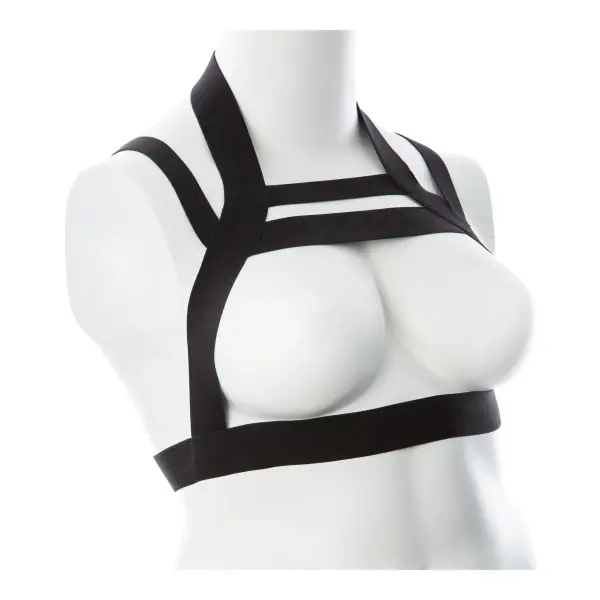 Gender Fluid Majesty Harness - Small-Large - Black bondage toys - alternate angle