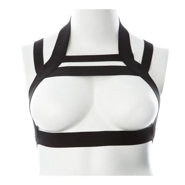 Gender Fluid Majesty Harness - Small-Large - Black bondage toys - detail view