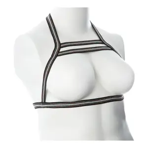 Gender Fluid Silver Lining Harness - Small/large - Multi-Color bondage toys - detail view