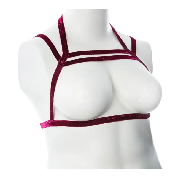 Gender Fluid Sugar Coated Harness - Large/xxlarge - Raspberry bondage toys - main image