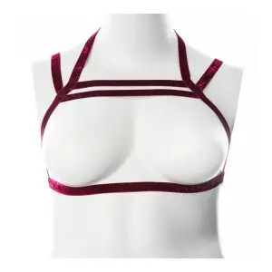 Gender Fluid Sugar Coated Harness - Large/xxlarge - Raspberry bondage toys - detail view