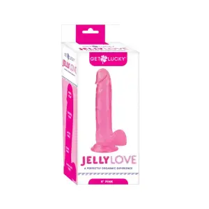 Get Lucky Jelly Love Suction Cup Dildo 34 Get Lucky Jelly Love 9" Dildo - Pink - view 1