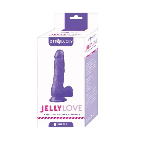 Get Lucky Jelly Love Suction Cup Dildo 17 Get Lucky Jelly Love 9" Dildo - Purple - view 1