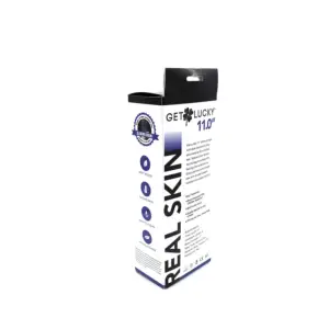 Get Lucky Real Skin 11 Dual Layer Dildo 48 Get Lucky Real Skin 11 Dual Layer Dildo Dark Brown - dildos - main product image