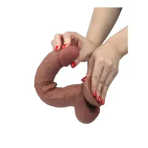 Get Lucky Real Skin 11 Dual Layer Dildo 57 Get Lucky Real Skin 11 Dual Layer Dildo Light Brown - dildos - product image 5