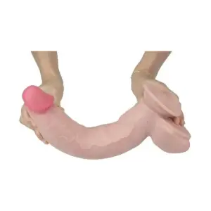 Get Lucky Real Skin 12 Dual Layer Dildo 21 Get Lucky Real Skin 12 Dual Layer Dildo Beige realistic dildo - product image 2