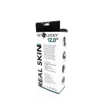Get Lucky Real Skin 12 Dual Layer Dildo Dark Brown realistic dildo - main product image