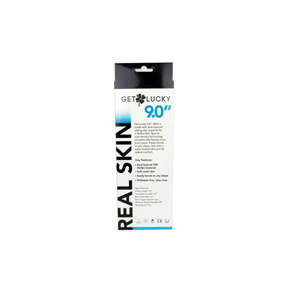 Get Lucky Real Skin 9" Dual Layer Dildo Beige - view 4