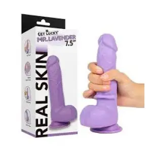 Get Lucky Real Skin Mr. 7.5 Inch Dual-Layer Dildo 40 Get Lucky Real Skin Mr. Lavender 7.5" Dual Layer Dildo - view 6