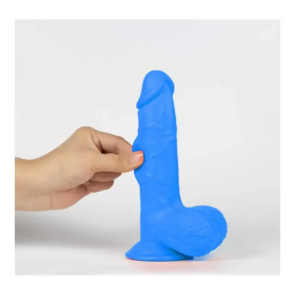 Get Lucky Real Skin Mr. 7.5 Inch Dual-Layer Dildo 2 Get Lucky Real Skin Mr. Navy 7.5" Dual Layer Dildo - view 3