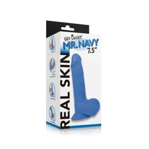 Get Lucky Real Skin Mr. 7.5 Inch Dual-Layer Dildo 26 Get Lucky Real Skin Mr. Navy 7.5" Dual Layer Dildo - view 4