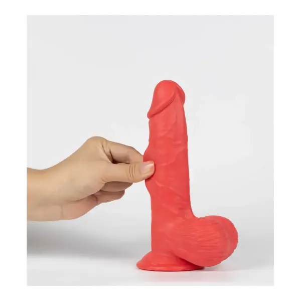 Get Lucky Real Skin Mr. 7.5 Inch Dual-Layer Dildo 8 Get Lucky Real Skin Mr. Ruby 7.5" Dual Layer Dildo - view 3