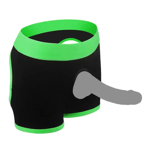 Get Lucky Strap-on Black/green Boxers - Xl/xxl mens lingerie - alternate product image