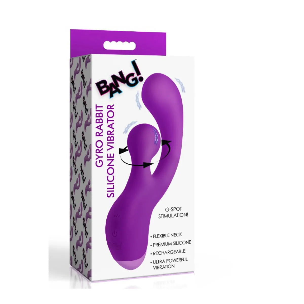 Gyro Rabbit Silicone Vibrator - Purple - view 1
