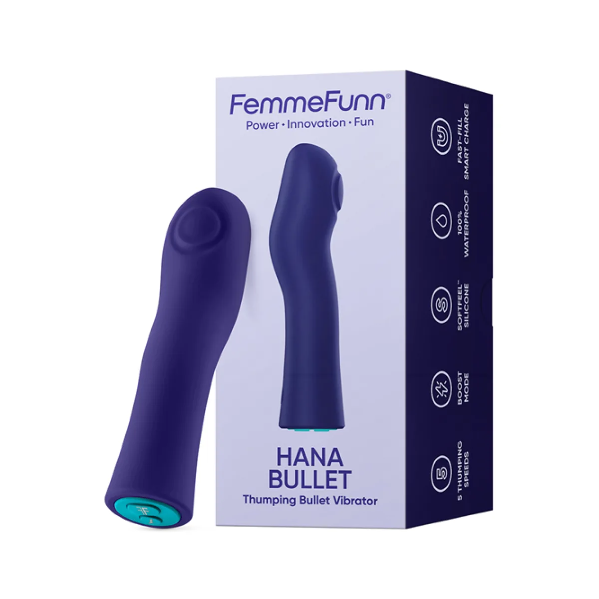 Hana Bullet Thumping Vibrator - Purple - view 1