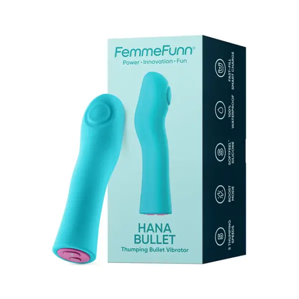 Hana Bullet Thumping Vibrator - Turquoise - view 1
