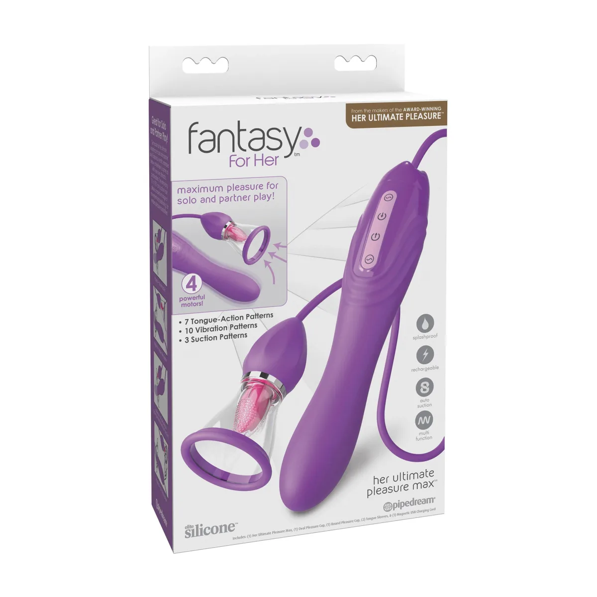 Her Ultimate Pleasure Max - Purple vibrator - main product image