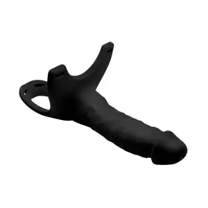 Hollow Silicone Dildo Strap-on - Black - view 2