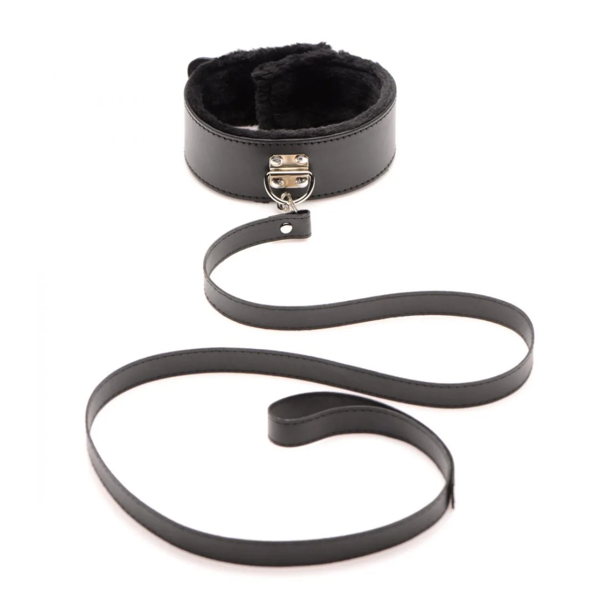Hook Up 10 Piece Plush Bondage Set - Black bondage restraint kit - main product image