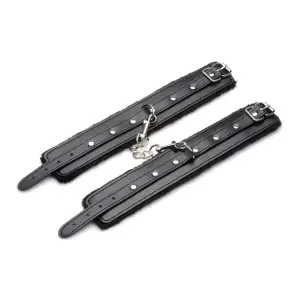 Hook Up 10 Piece Plush Bondage Set - Black bondage restraint kit - alternate product angle