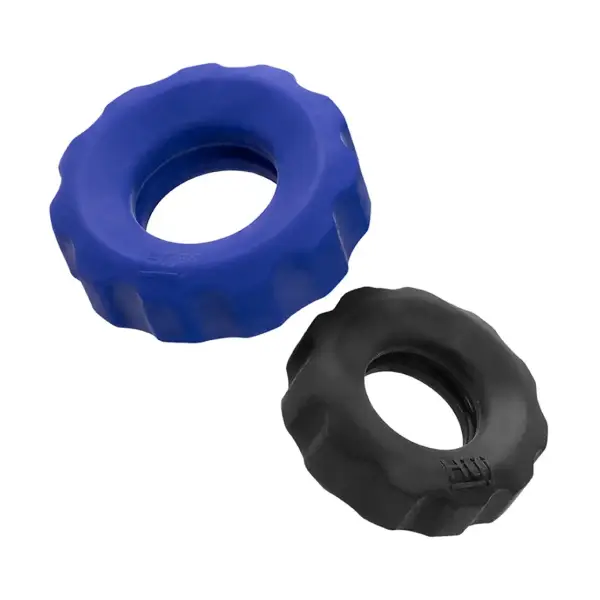 Hunkyjunk Cog 2 - Size C-Ring - Cobalt / Tar - cock ring - product image 2