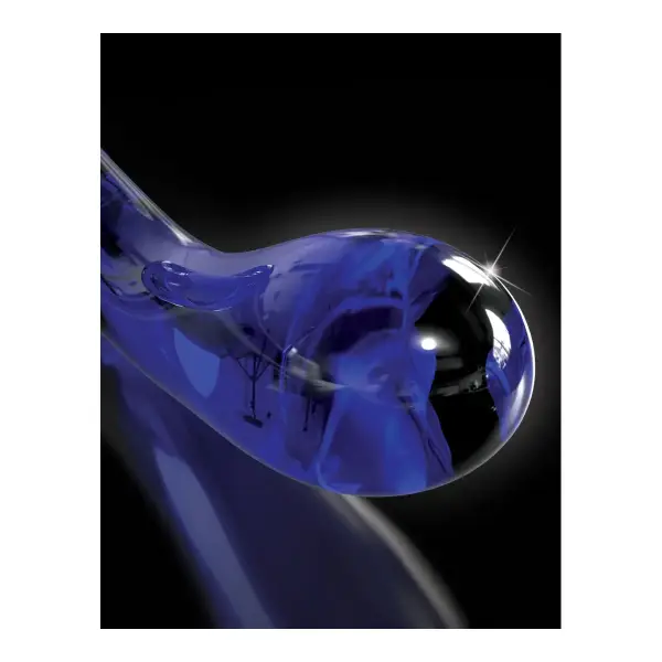 Icicles No. 89 - With Silicone Suction Cup - Blue blue glass dildo - product detail