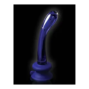 Icicles No. 89 - With Silicone Suction Cup - Blue blue glass dildo - alternate view 5